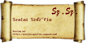 Szalai Szófia névjegykártya